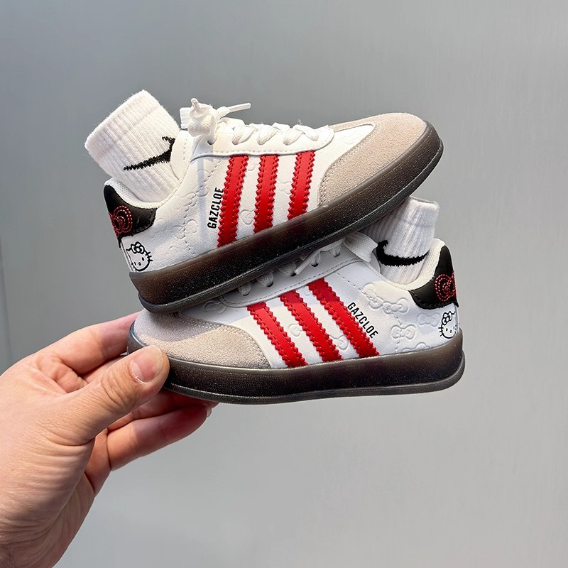 Children's Moral Training Shoes 2025 Autum New Style Girls' Hello Kitty Cute Sports Sneakers Boys' Soft Sole Casual and Versatile