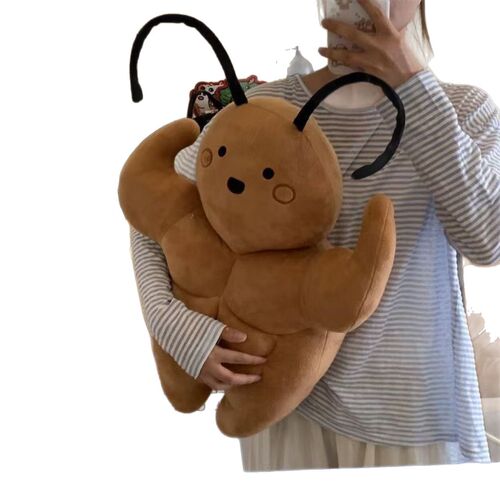 Cute Southern Muscle Small Strong Plush Toy Figure Abdominal Muscle Toy Cute Strange Cockroach Birthday Doll