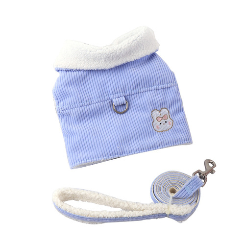 Dog clothes, winter clothes, Teddy plus velvet, pet small dogs, Bichon Frize, Pomeranian puppies, cat leash, dog leash