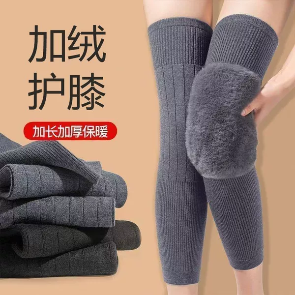 Customized women's knee warmers for autumn and winter, warm over-the-knee anti-slip leg warmers, essential knee socks for those with cold legs