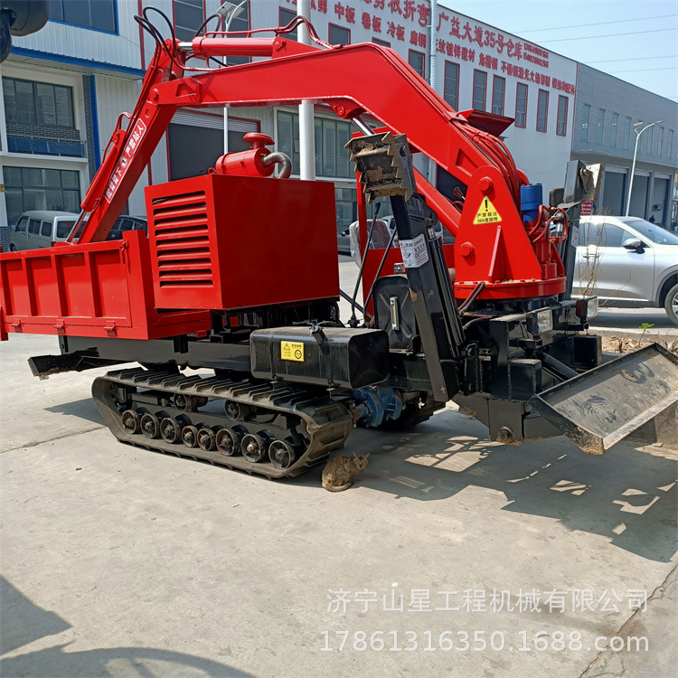 可自卸农用履带随车抓 加厚工程履带抓木机 5吨后桥式运输车