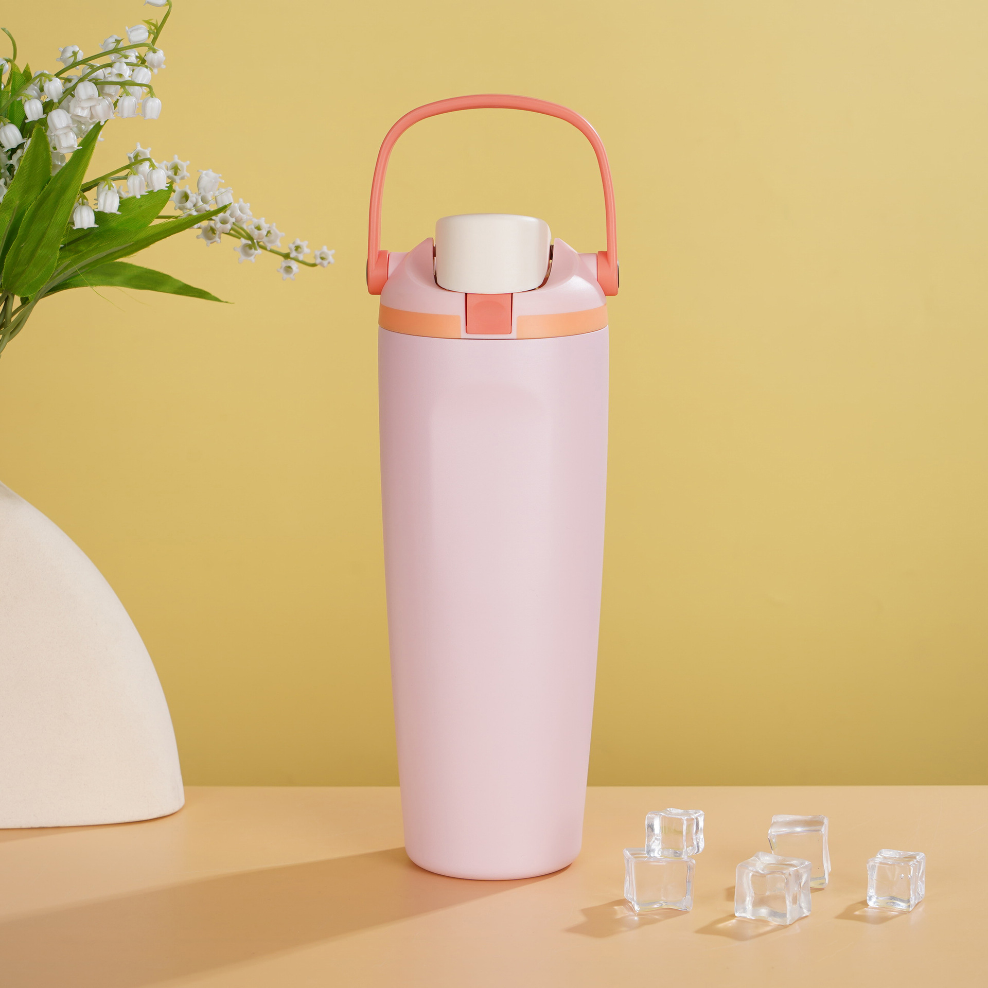 Isolierte Trinkflasche Im Owala Design Mit Tragegriff Und Deckel_voghion.com