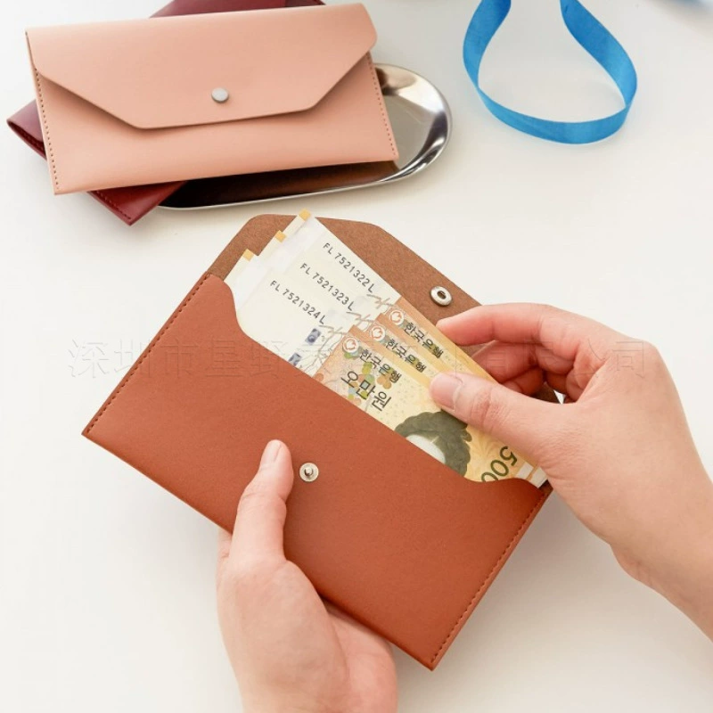 Multicoloured wallet, fashionable long storage system, gold clip