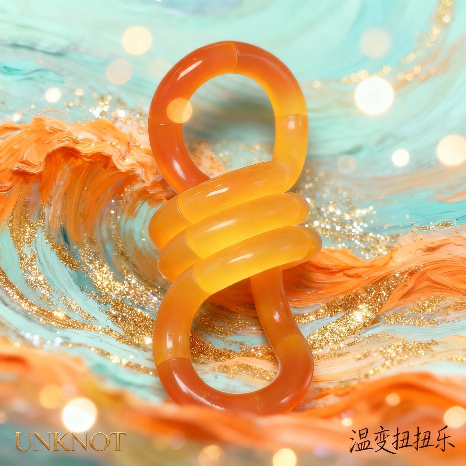 Unknot oficial genuino Twist Le Tang el mismo tipo de juguete de artefactos descomprimidos tango sensible a la temperatura decoloración pellizco pellizco pellizco 6