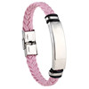 Bracelet stainless steel, woven light board engraved, European style, simple and elegant design