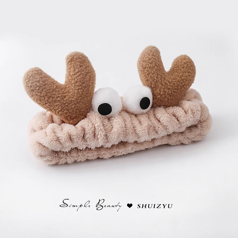 Linda banda de pelo de lavado de cara de felpa Otoño e Invierno nueva diadema antideslizante Lavado especial banda de pelo femenino de ala ancha tocado