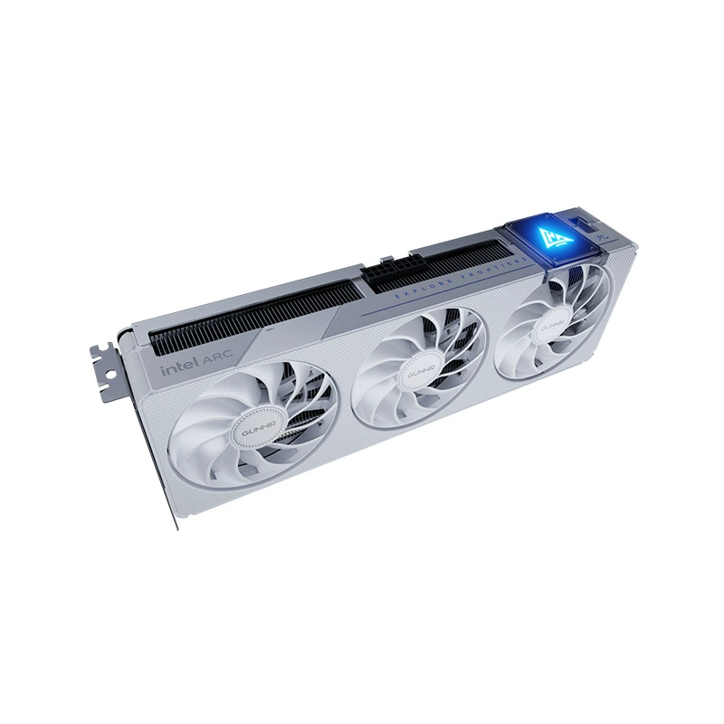 Графическая карта ARCB580PHOTON12GOC, 12 ГБ, белая тройной вентилятор PCIe настольная (приблизительно замена 4060)