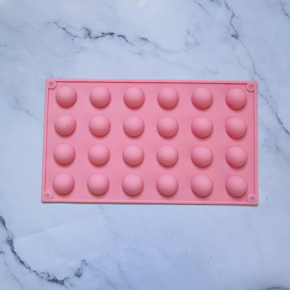 24 pequeñas semicirculares 437 molde de silicona para pastel de chocolate molde de pan herramientas de panadería de jalea