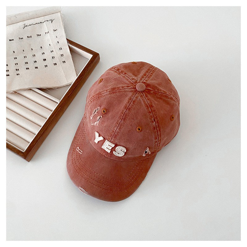 Primavera y otoño retro vaquero lavado sombrero para niños sombreros de letras viejas para niños y niñas sombreros de béisbol suaves