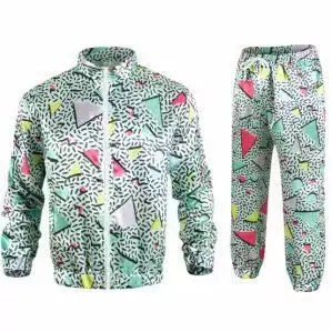 原子跨境热卖复古运动服 80 90 年代迪斯科风格演出服