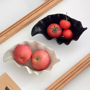 Ceramic Fruit Plate, High-End Accessible Luxury Fruit Plate, Ins Style Jewelry Storage Plate, Snack Plate, Decorative Ornaments