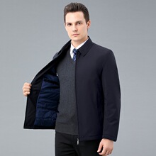 2025冬季新款防寒羽绒服中年男士爸爸装保暖外套商务行政羽绒夹克