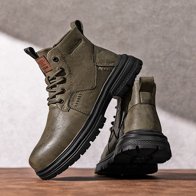 Ботинки Martin Мужские осенне-зимние 2023 новые высокие Британские ретро-инструменты на толстой подошве мужские мотоциклетные повседневные кожаные ботинки