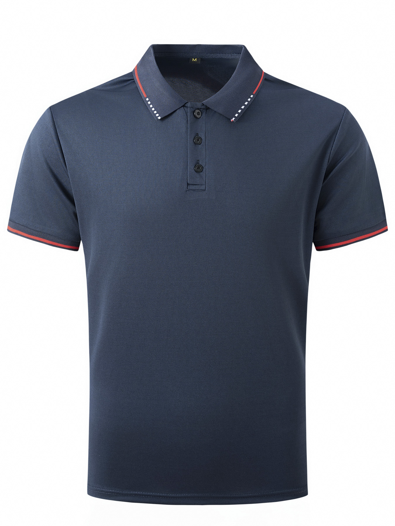 Men's Polo Shirt Casual Ribbed Lapel Business Solid Colour Shirt_voghion.com