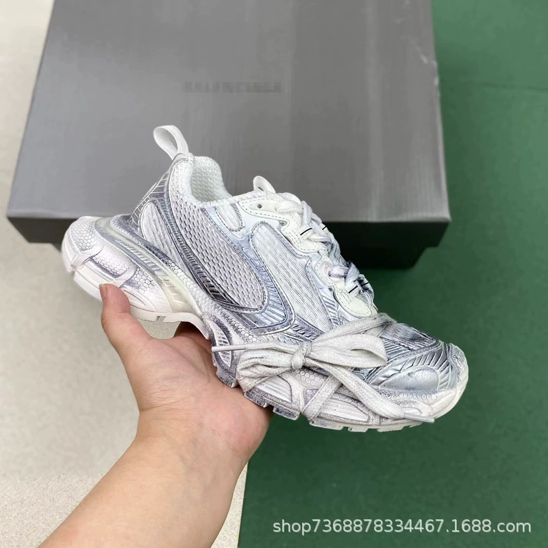 Париж 3XL distressed кроссовки Trak толстая подошва, повышающие мужские и женские кроссовки концепт dad shoes, модный тренд, на открытом воздухе дышащие