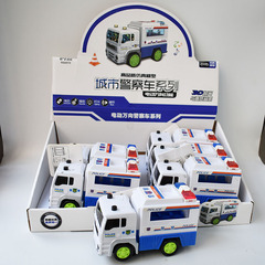 Children's Electric Police Toy Car Omni-directional Sound and Light Music Mini Police Car Light-up and Sound Car Toy