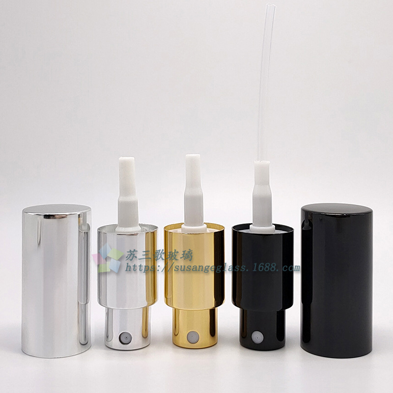 18牙精油瓶喷雾头 金色银色黑色电化铝喷雾头 香水化装品乳液泵头