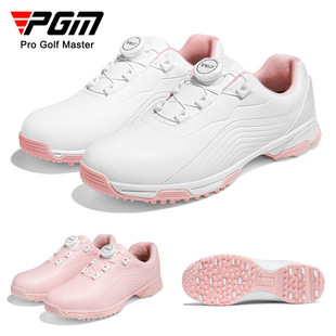 PGM golf shoes women's super waterproof sneaker patent anti-slip shoes nail bottom knob shoelace women's shoes