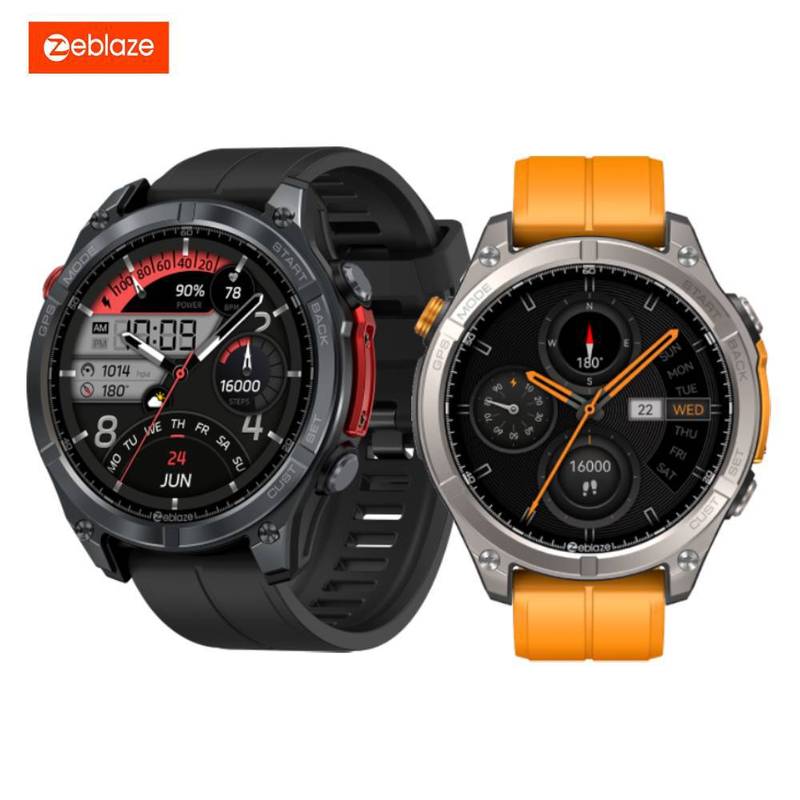 Zeblaze Stratos 4 GPS スマートウォッチ コンパス 気圧高度計 Bluetooth 通話 懐中電灯|undefined