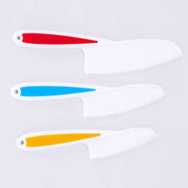 蛋糕切刀托刀塑料小菜刀烘焙工具面包刀 儿童安全塑料水果刀