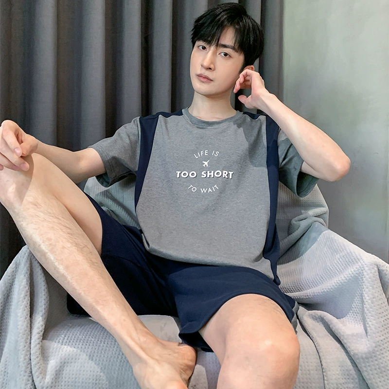 Летняя тонкая пижама (CHUN BAI FEN CBF195), короткий рукав, плюс сайз L–XXXXL