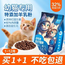 幼猫专用猫粮1到34到12月一2个月奶糕幼崽小奶猫营养品