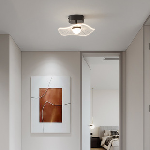 Pasha Italian Minimalist Nordic All-Copper Aisle Balcony Corridor Hallway Ceiling Lamp Creative Art Lotus Leaf Lamps