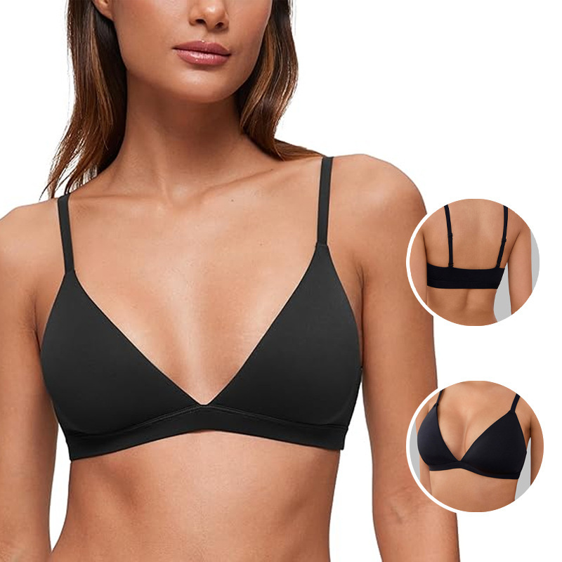 Skim* French-Style Triangle Cup Bra, Thin Seamless Bandeau, Wireless Comfortable Bra, Daily Wear, Cross-Border Hot Sale Skim* French-Style Triangle Cup Bra, Thin Seamless Bandeau, Wireless Comfortable Bra, Daily Wear, Cross-Border Hot Sale