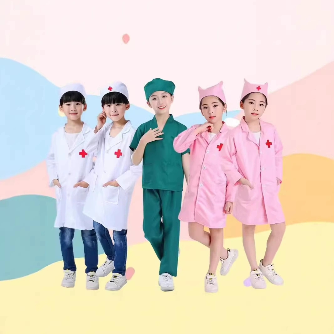 Детский медицинский костюм белый халат костюм медсестры хирургический костюм Стоматологическая стоматологическая профессиональная ролевая одежда Научная экспериментальная одежда