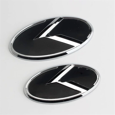 front and rear K logo modification, Car logo - silver-large-size