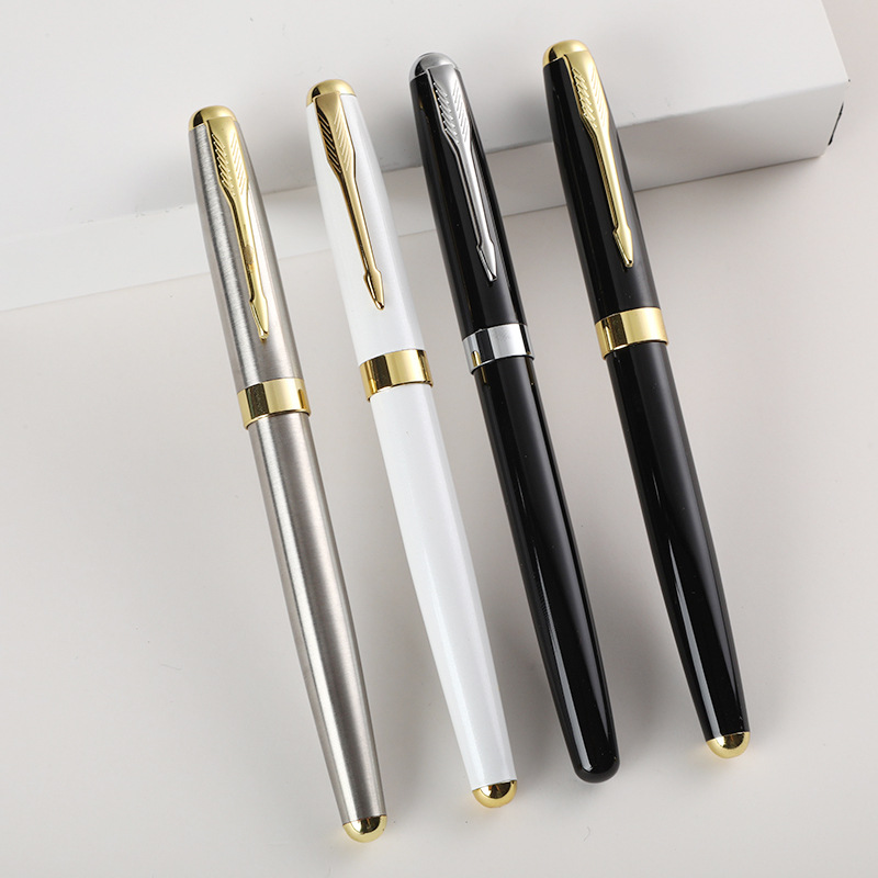 Spot Supply Metal Signature Pen Business Metal Ball Pen Advertising Gift Metal Gel Pen Engraving LOGO
