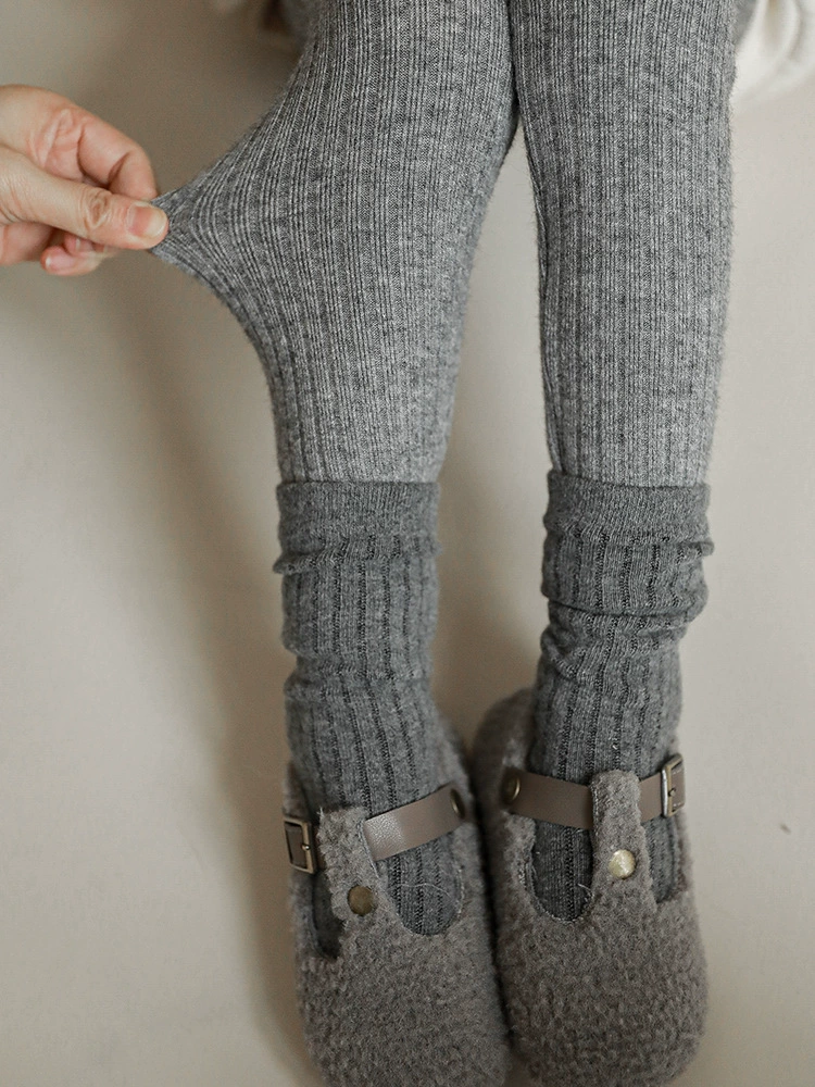 Autumn children's leggings, fashionable keep warm casual trousers girl's, western style