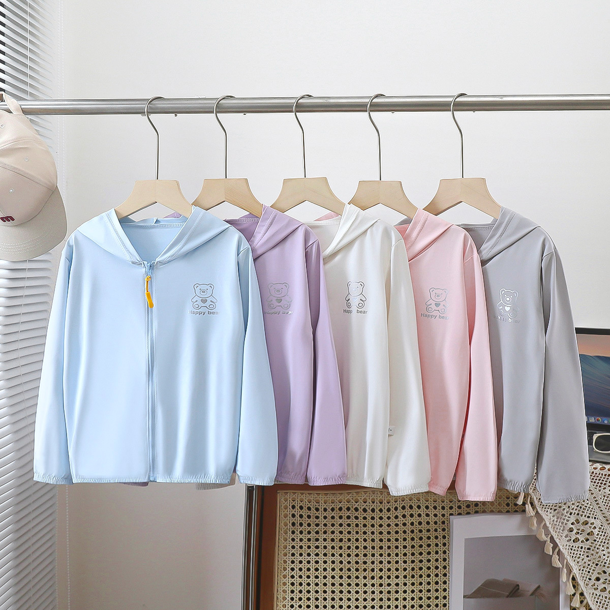 Children's sun protection clothing, summer outdoor wear, sun protection clothing, girls' outdoor long-sleeved jacket, baby lightweight clothes wholesale