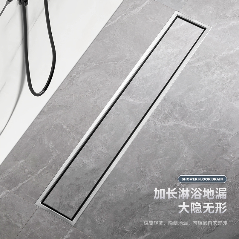 Desagüe invisible rectangular de acero inoxidable 304 – trampa de suelo oculta antirretorno