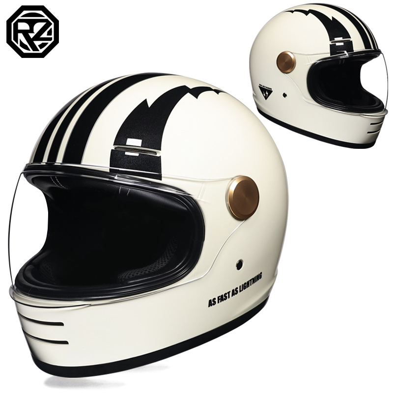 Orz vintage 3c crucero casco de motocicleta casco completo para hombres y mujeres crucero de verano cuatro estaciones coche eléctrico casco de seguridad