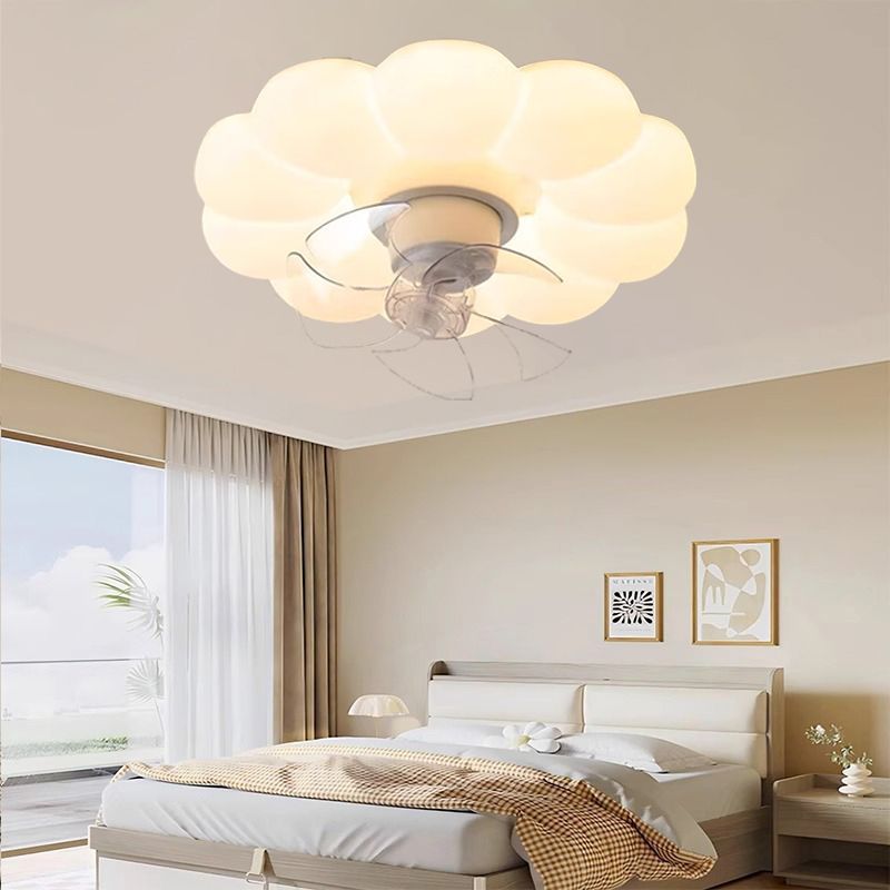 Bedroom Fan Lamp 2025 Cream Style Led Ceiling Lamp Living Room Dining Room Study Modern Simple Zhongshan Lamps