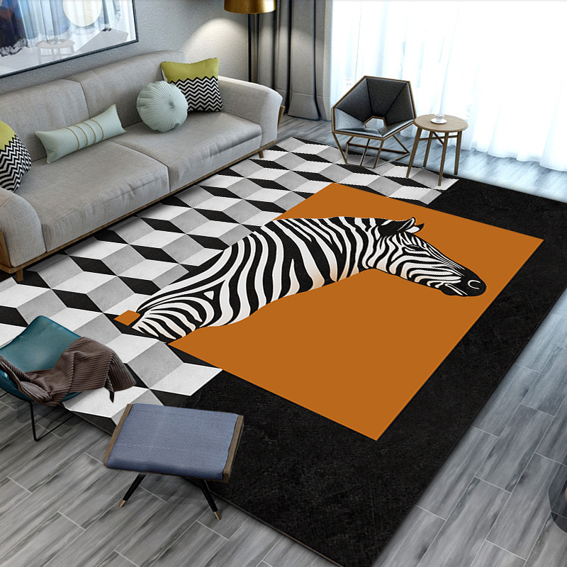 Modern carpet for living room for home use, simple and elegant design, water absorbent 9