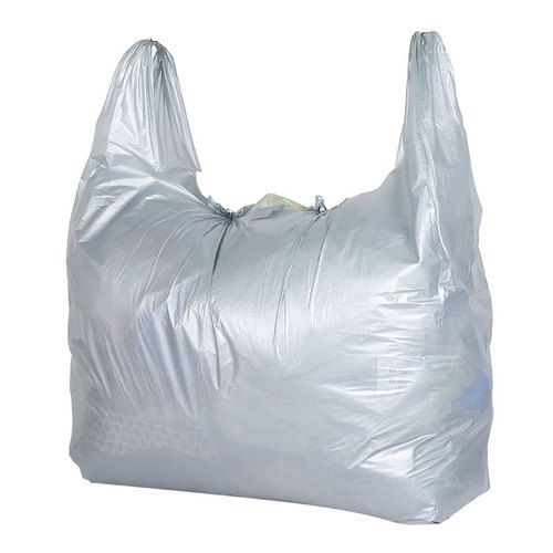 Plastic silver gray large size backpack bag with thick clothing packaging bag hand-held moving storage clothing large bag