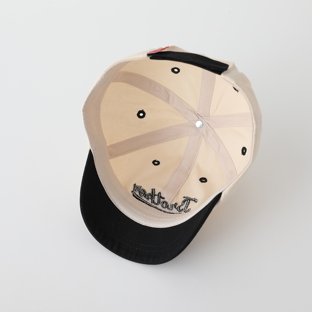 Cappello da sole casual per bambini UPF 50+ con blocchi di colore, cappellino per neonati, primavera/autunno, con visiera corta, cappello da baseball alla moda per bambini._voghion.com