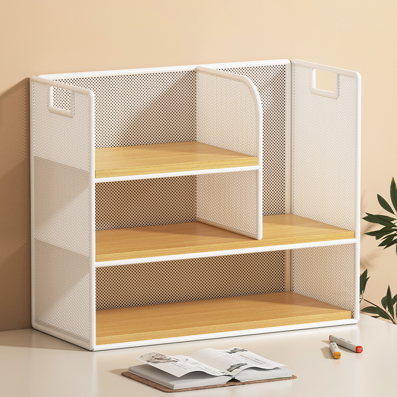 Desktop Storage Rack Desk Office Bookshelf Table Small Multi-Layer Simple Cup Holder Dormitory Book Storage Rack