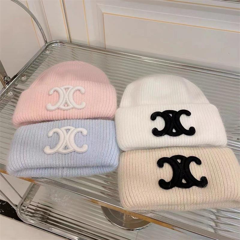 牛货！冬季加厚显脸小兔毛针织帽女毛绒不扎人粉色显白月子成人