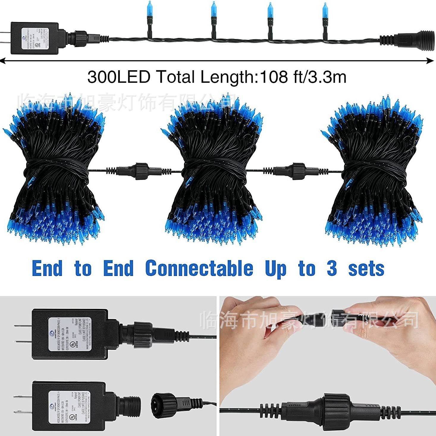 Comercio electrónico transfronterizo luces LED de cadena de luces de Navidad luces de colores luces de cadena de estrellas luces de cortina de vacaciones luces solares