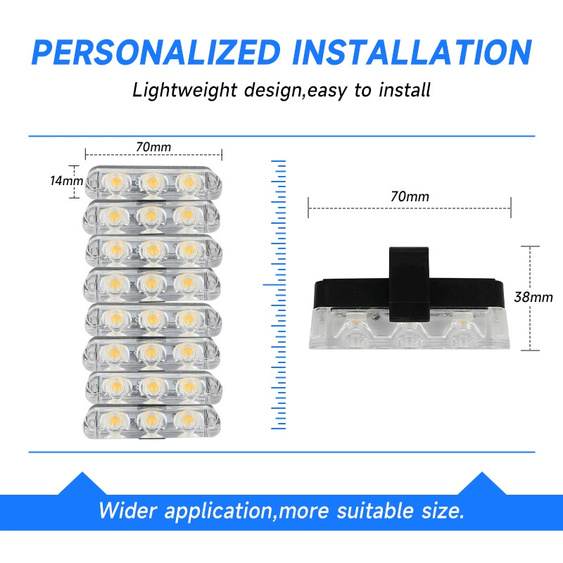 Модифицированный автомобиль беспроводной пульт дистанционного управления 12V один буксир восемь красных и синих зажимов средней сети вспышка света 3LED * 8 сигнальная лампа