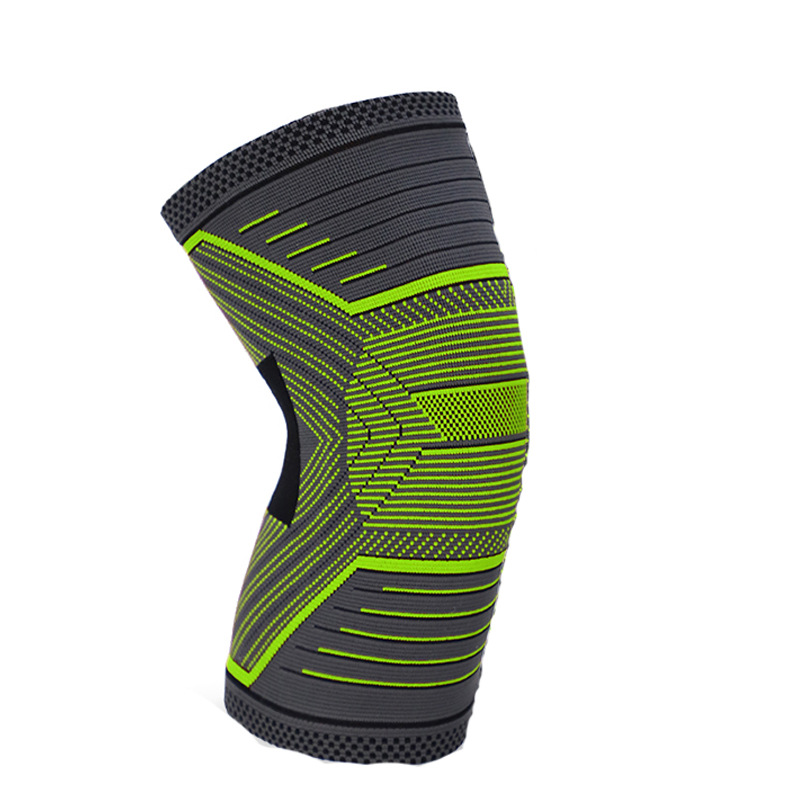 Nuevo rodilla deportiva cuatro lados elástico tejido calentamiento rodilla nylon rodilla para el fabricante de baloncesto de voleibol