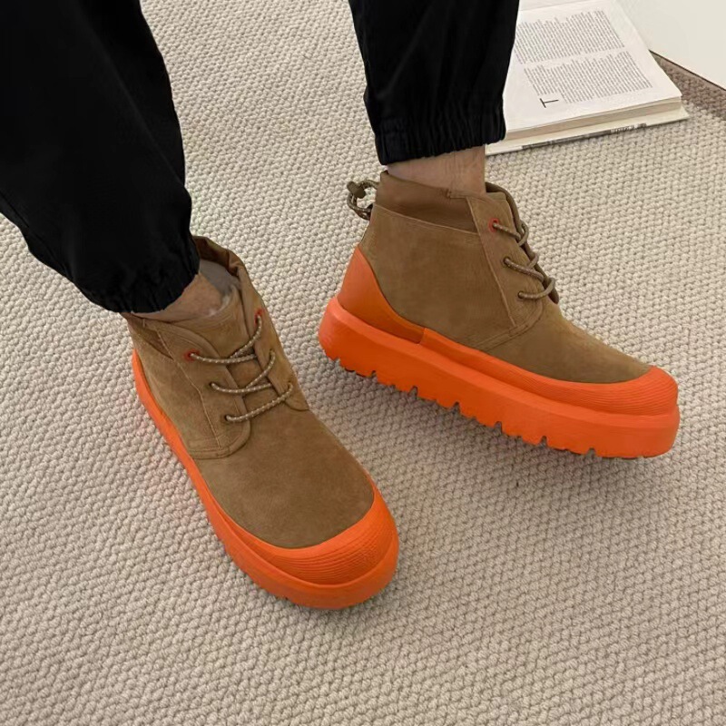 Sangpo Factory U Winter Warm Thick Bottom Non-slip Snow Boots Strap Casual Cotton Shoes Couples One Bo Same fleece-lined