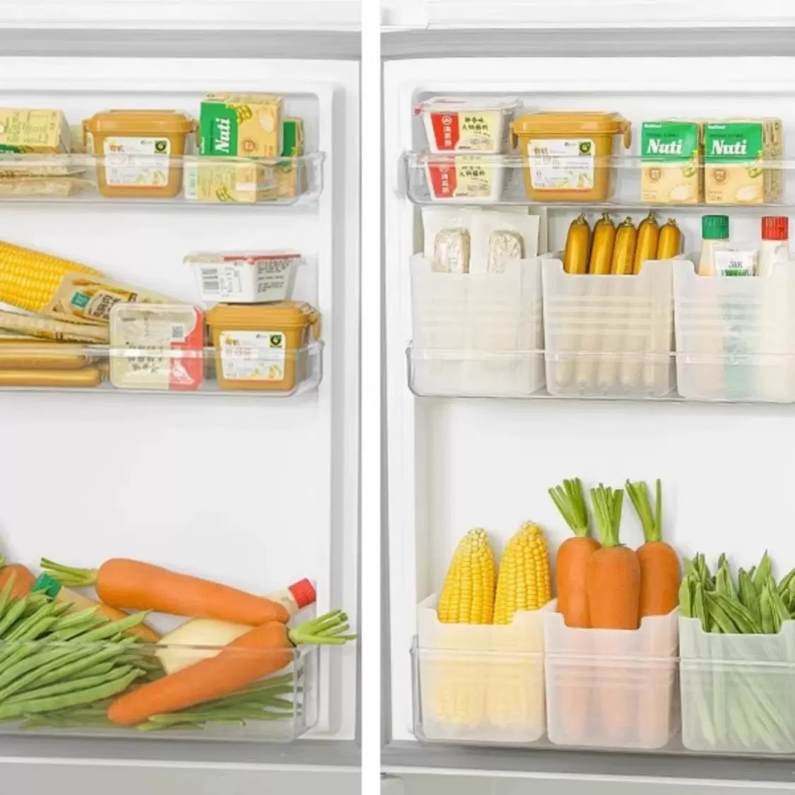 冰箱侧门收纳盒分装整理神器内侧保鲜食品级侧面储物门上盒子厨房