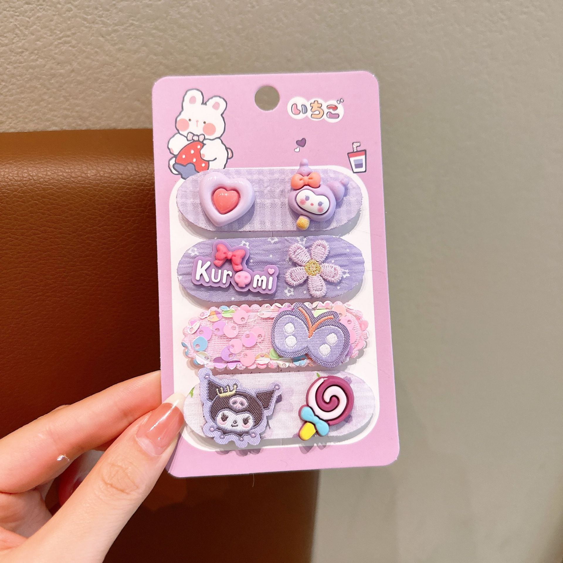 Niños nuevos velcro lindos dibujos animados Sanliou publica Koolomi chica detrás de la cabeza para terminar el pelo