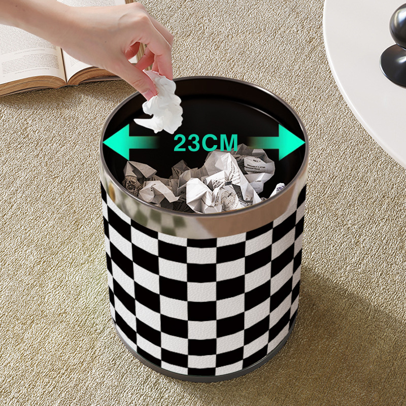 Living Room Trash Bin Home Bedroom Large Capacity Light Luxury Modern Simple Beauty Value Large Bathroom Trash Bin for Hair Living Room Trash Bin Home Bedroom Large Capacity Light Luxury Modern Simple Beauty Value Large Bathroom Trash Bin for Hair
