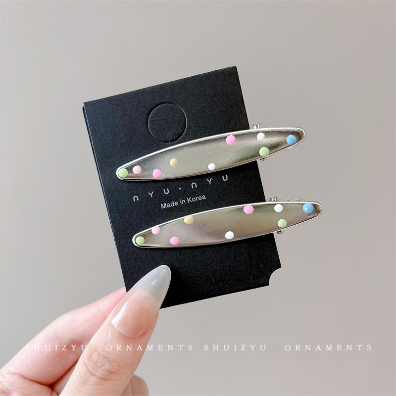 2025 nueva horquilla de dopamina de verano linda horquilla de flequillo de todo fósforo niña coreana pinza lateral accesorios para el cabello sombreros