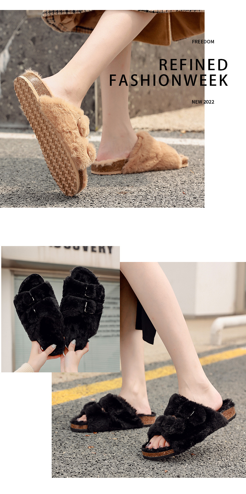 Damen Fleece Plüsch Verstellbar Fréijoer Hierscht Indoor Liichtgewiicht Rutschfest Indoor Schong_voghion.com